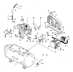 Tank Parts Diagram and Parts List for CI153120HS  Campbell Hausfeld Compressor